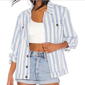 Striped Jean Jacket